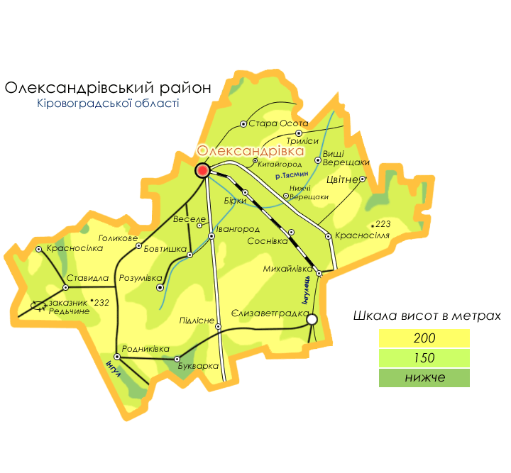 Карта району